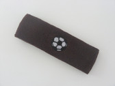 Brown custom headband sports sweat terry