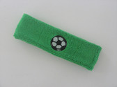 Bright green custom headband sports sweat terry