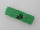 Bright green custom sport sweat head band terry