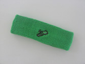 Bright green custom sport sweat headband terry