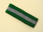 Green steel-blue green striped terry sport headband for sweat