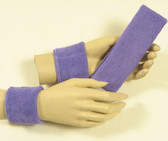 Lavender color headband wristband set for sports sweat
