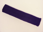 Dark purple long sport headband terry cloth for sweat