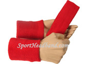 Red sports sweat headband 4inch wristbands set