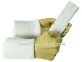 White sports sweat headband 4inch wristbands set