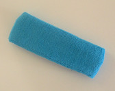 Bright Blue terry sport headband for sweat