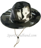 Gray Hunting Camouflage Bucket Hat Safari Style