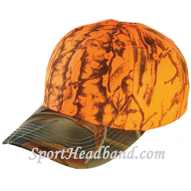 Neon Orange Deer Hunting Camouflage Cap 