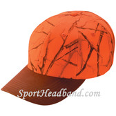 Deer Hunting Orange Camouflage Cap with Brown Peak