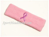 Pink Ribbon Logo Light Pink Sport Headband