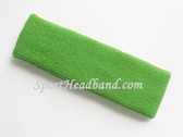 Bright Lime Green terry sports headband for sweat