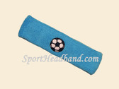 Sky Blue Soccer Logo Custom Sports Headband