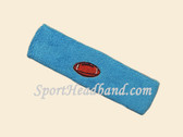 Sky Blue Football Logo Customized Sport Headband