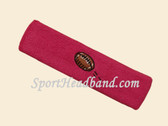 Hot Pink Football Logo Custom Sport Headband