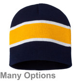 Winter/Spring Unisex Beanie with Stripes - Many Colors