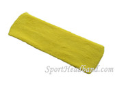 Large bright yellow sports sweat headband pro