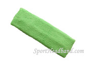 Pale Green terry sport headband for sweat