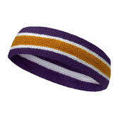 Dark purple tan with white line basketball headband pro