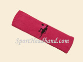 Hot Pink custom sport headband sweat terry