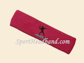 Hot Pink custom sports headband sweat terry