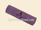 Lavender custom terry headband sports sweat 2