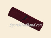 Maroon custom headbands sports sweat terry