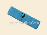 Sky Blue custom sport headband sweat terry