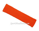 Dark Orange long sport headband terry cloth for sweat
