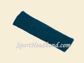 Dark Blue terry sport headband for sweat