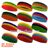 Couver 3 Colors Striped Sport Terry Cloth Head Sweatband(Many Colors)