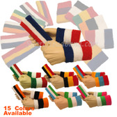 3 colored Sports/Athletic Head, Wrist Sweatbands Sets for Adult 