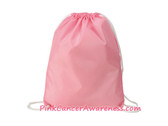 Pink Cancer awareness Backpack with Drawstrings