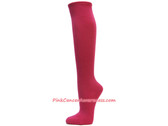Hot Pink Cancer awareness Knee High Socks