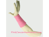 Pink Cancer Awareness 6inch Long Sports Wrist Band, 1PC