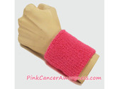 Bright Pink Cancer Awareness 3 inch Cheap Wristband, 1PC