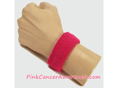 1inch Hot Pink Sports Wrist Band for Cancer Awareness, 1PIECE