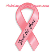 Pink Ribbon Breast Cancer Logo Symbol Find Cure Car Magnet 1PC