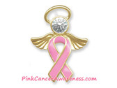 Angel Pink Ribbon Breast Cancer Awareness Tac Pin, 1PIECE