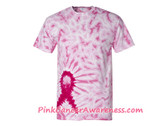 Pink Ribbon Logo/Symbol Tie Dyed T-shirt