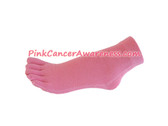 Pink Cancer Awareness Ankle Toe Socks