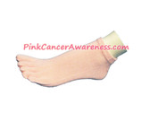 Pale Pink Cancer Awareness No Show Toe Socks