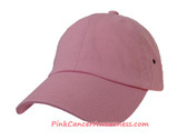 Pink Cotton Baseball Cap