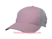 Pink Cancer Awareness Trucker Cap with White Polyester Mesh