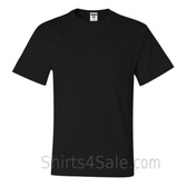 Black Heavyweight durable fabric men's tshirt with a Pocket