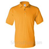 Gold Yellow Dry Blend Jersey mens Sport polo shirt