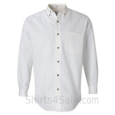 White Long Sleeve Stain Resistant mens dress shirt