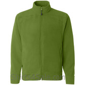 Lime Green Polar Fleece Jacket for Men with Full-Zip