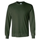 Gildan Ultra Cotton - 100% Cotton Long-Sleeve T-Shirt - Dark Green