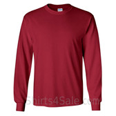 Gildan Ultra Cotton - 100% Cotton Long-Sleeve T-Shirt - Cardinal