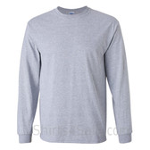 Gildan Ultra Cotton - 100% Cotton Long-Sleeve T-Shirt - Gray